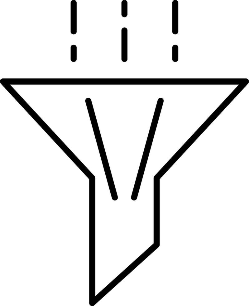 icona della linea di filtro vettore