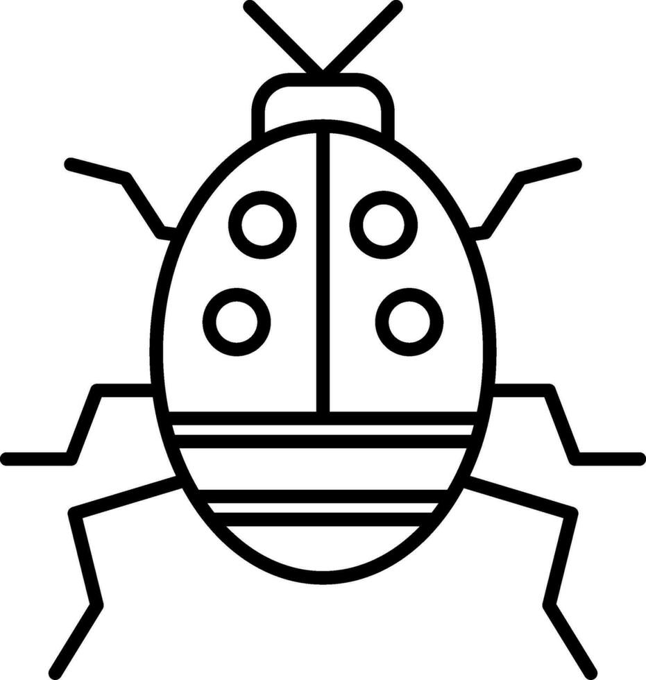 icona della linea di bug vettore