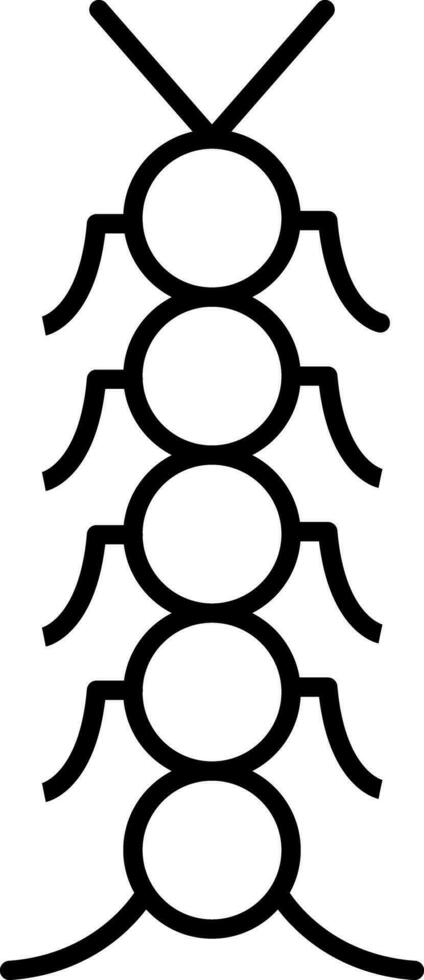 icona della linea dell'insetto vettore