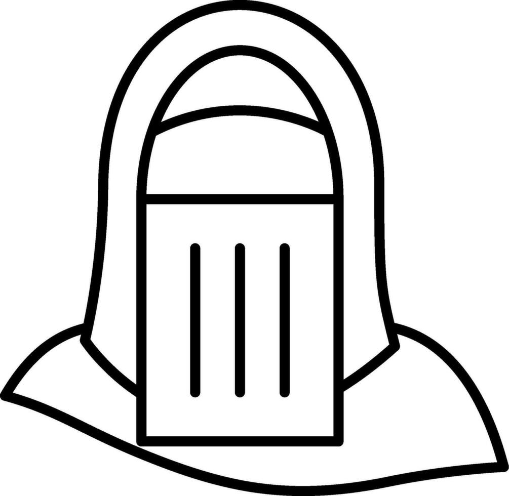 niqab linea icona vettore