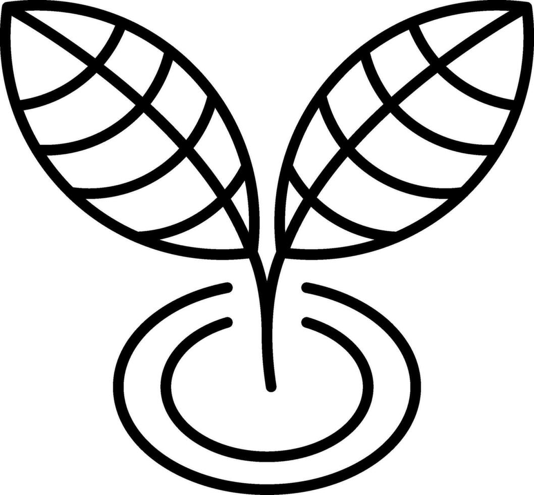 icona della linea di piante vettore