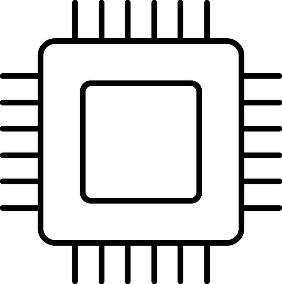 icona della linea del circuito stampato vettore