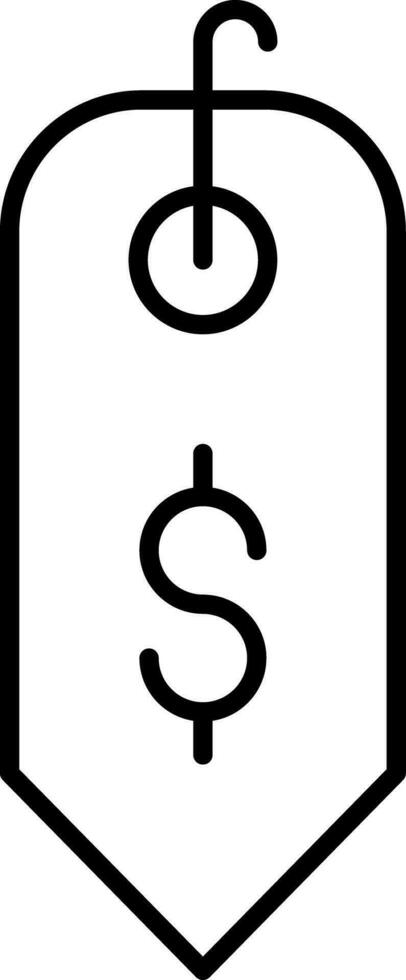 dollaro cartello linea icona vettore