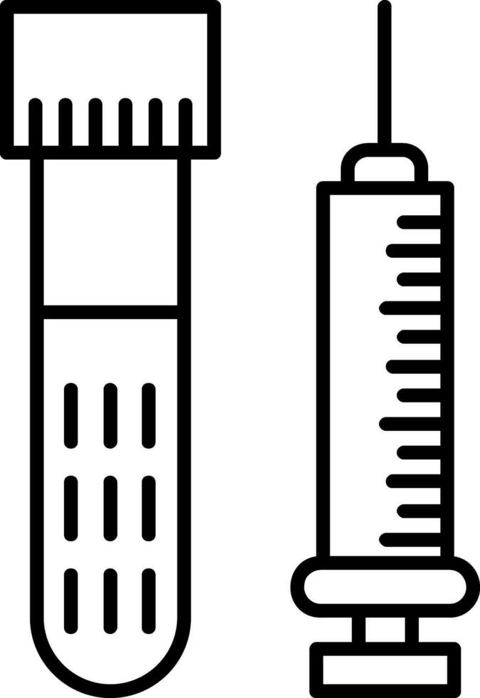 icona della linea di iniezione vettore