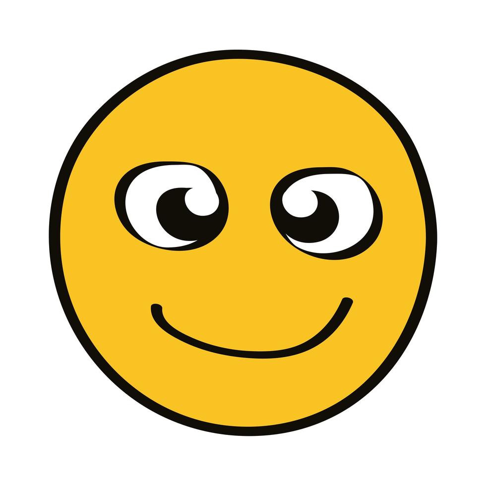 personaggio emoji sorridente vettore