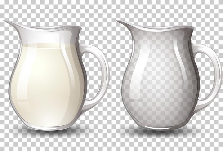 Latte in vaso sfondo trasparente vettore