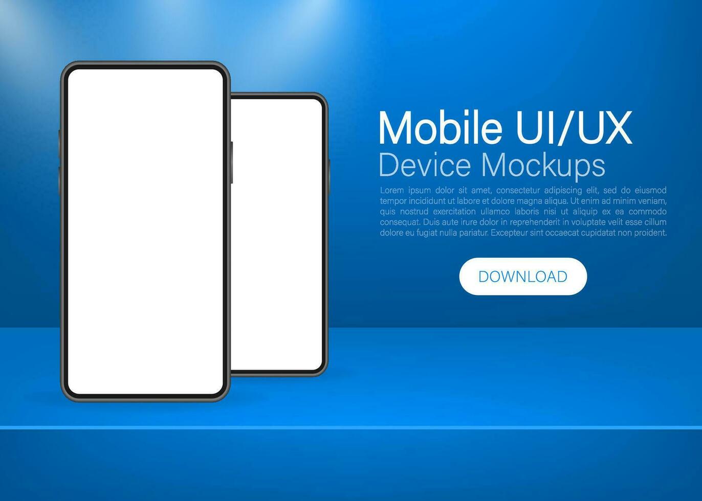 icona con blu mobile ui e UX design su rosso sfondo per ragnatela design. App interfaccia modello. vettore