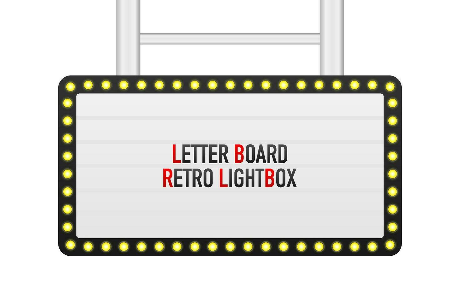 circolare cartello finto su isolato su grigio sfondo. circolare illuminato lightbox con vuoto spazio per design. vettore