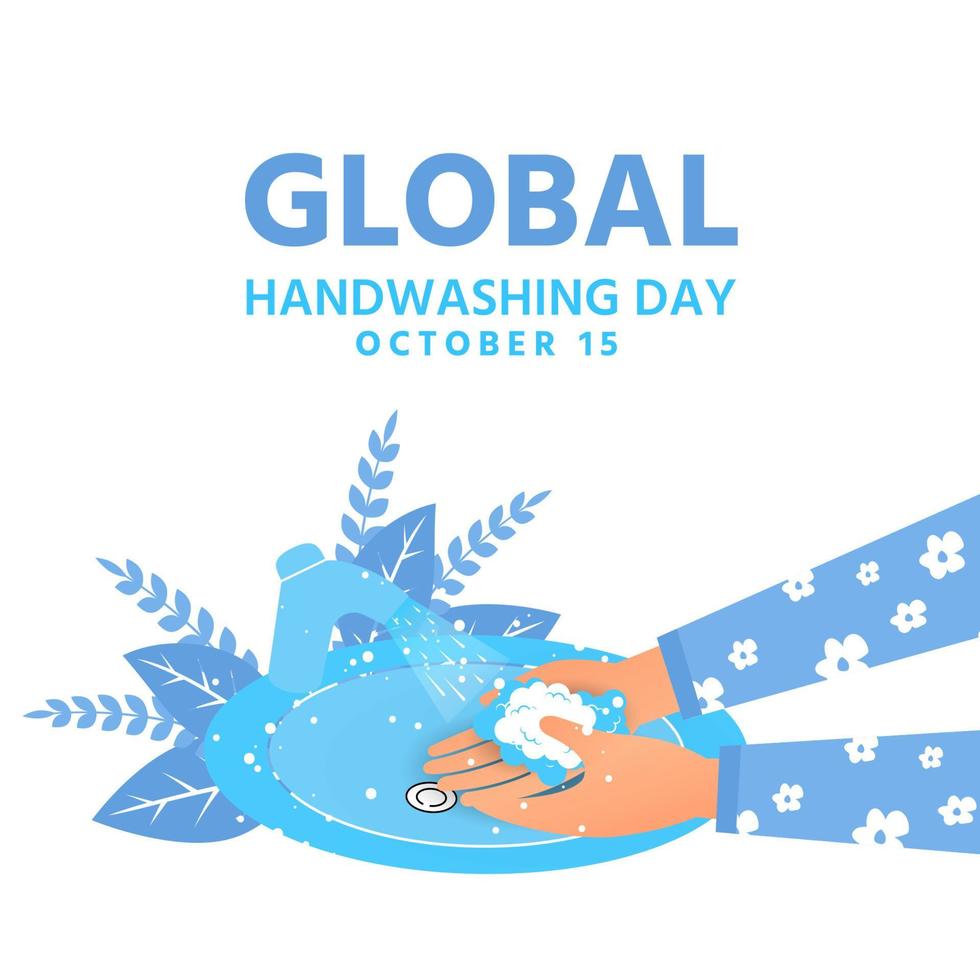 la giornata mondiale del lavaggio delle mani pulita previene i batteri vettore