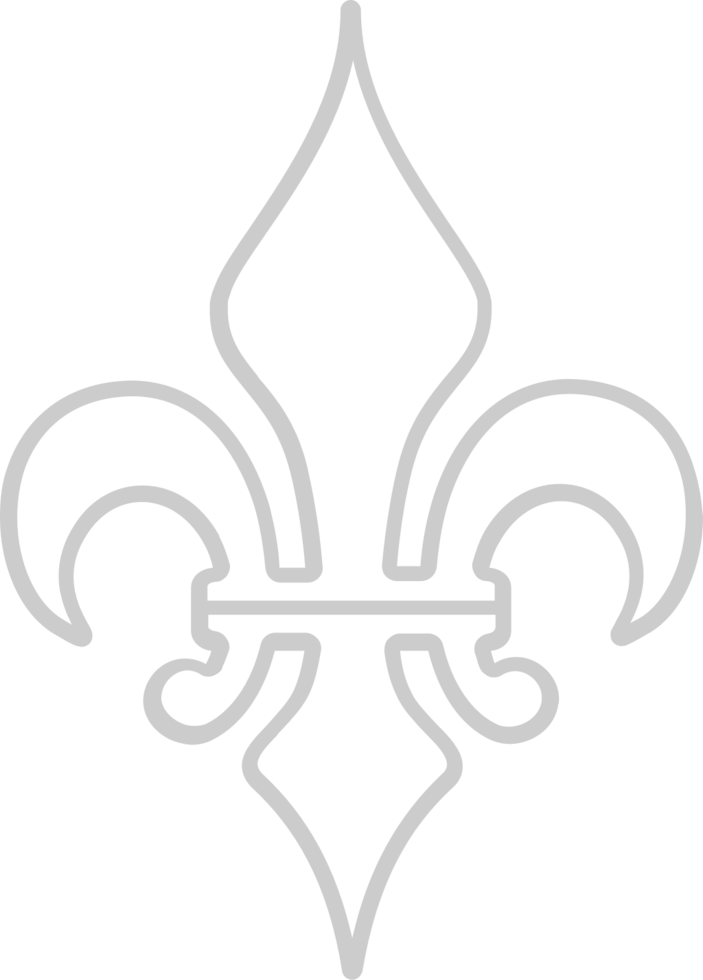 contorno di fleur de lis vettore