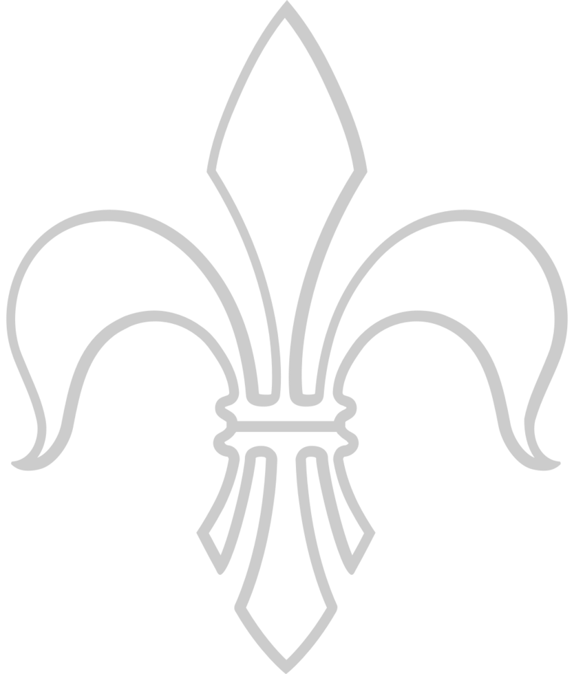 contorno di fleur de lis vettore