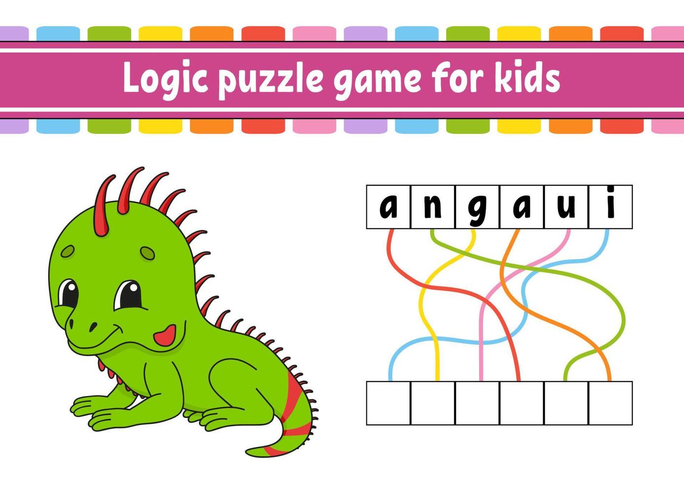 gioco di puzzle di logica. imparare le parole per i bambini. trova il nome nascosto foglio di lavoro per lo sviluppo dell'istruzione. pagina delle attività per lo studio dell'inglese. gioco per bambini. illustrazione vettoriale isolato. stile cartone animato.