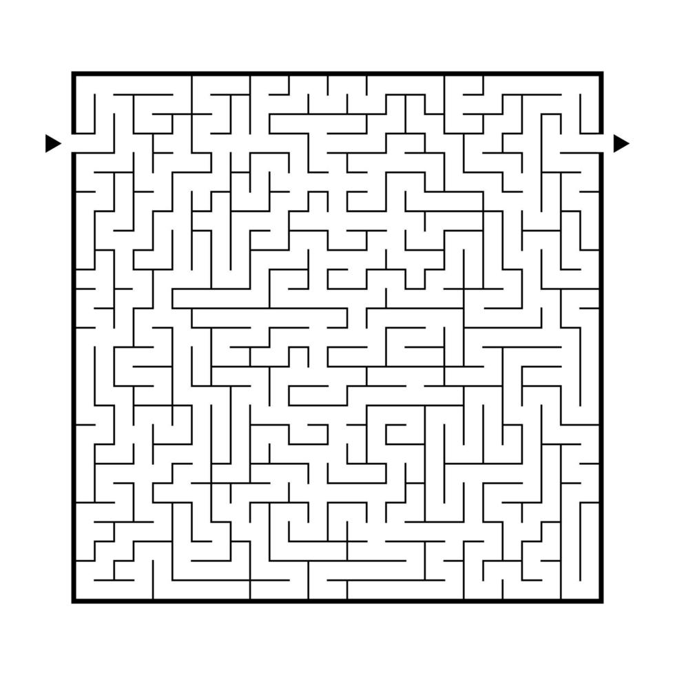 grande labirinto difficile. gioco per bambini e adulti. puzzle per bambini. enigma del labirinto. trovare la strada giusta. illustrazione vettoriale piatto.