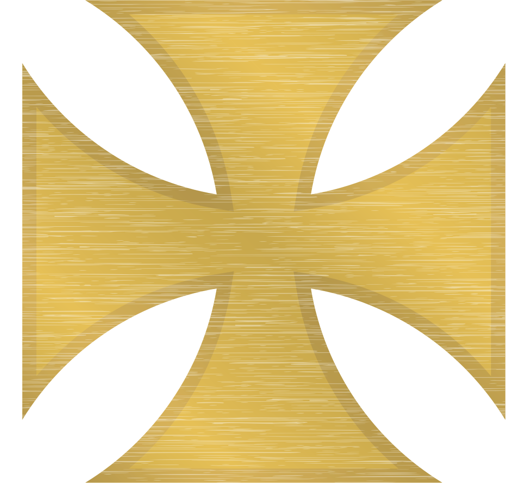 croce maltese d'oro vettore