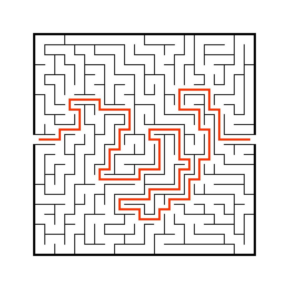 labirinto astratto. gioco educativo per bambini. puzzle per bambini. enigma del labirinto. trovare la strada giusta. illustrazione vettoriale. vettore