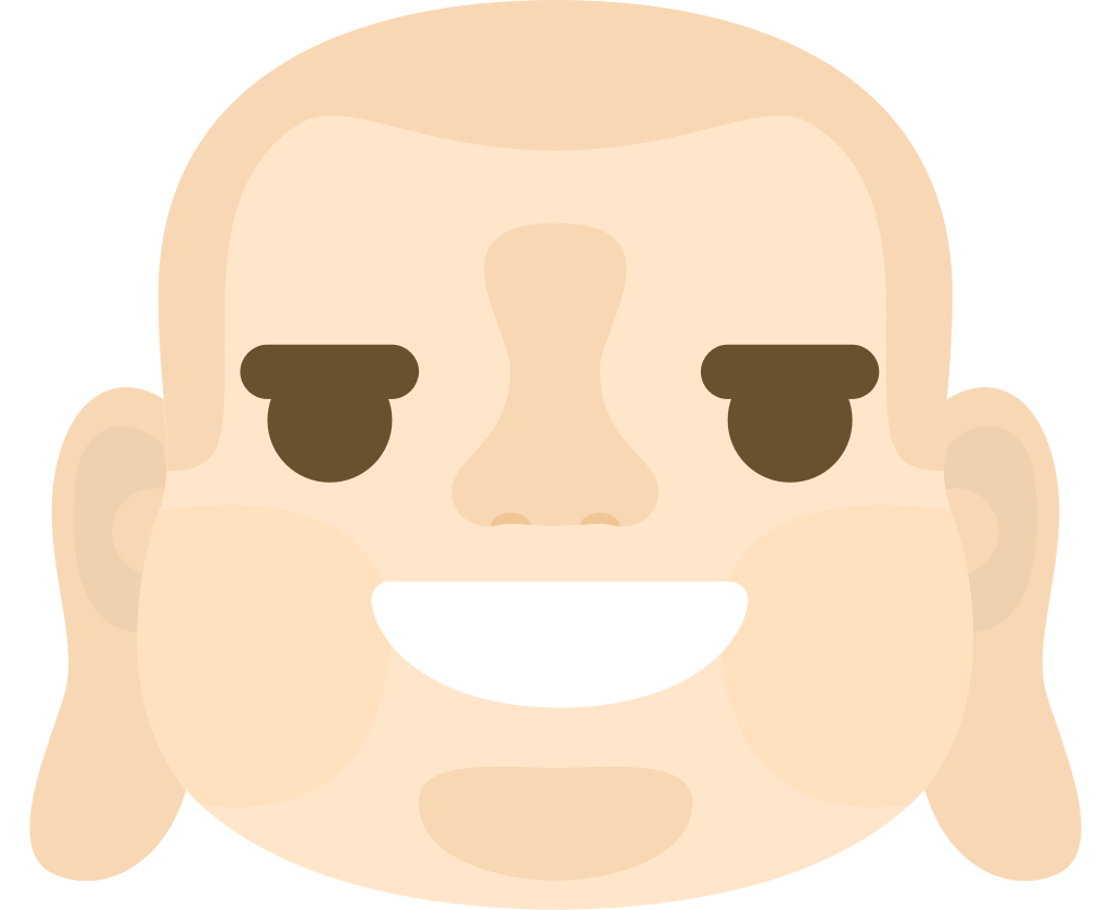 emoji buddha faccia sorriso vettore