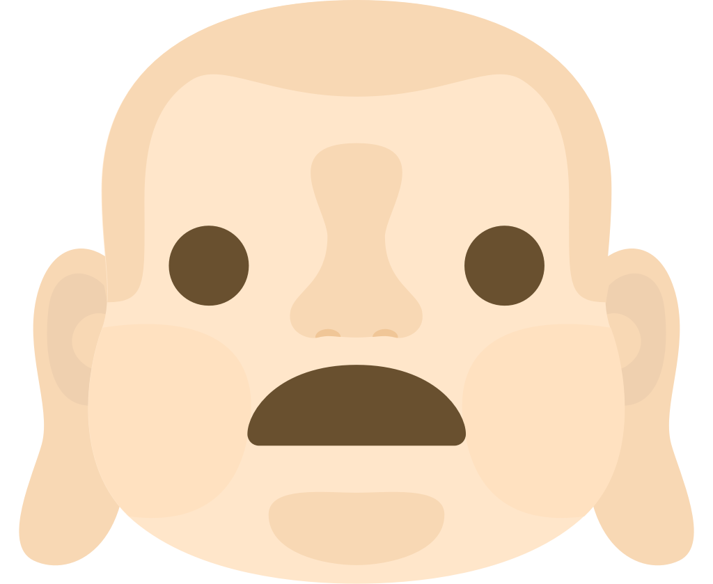 emoji buddha faccia sussultare vettore