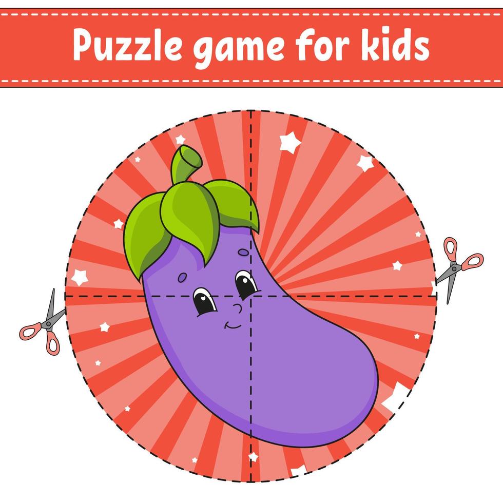 gioco di puzzle per bambini. foglio di lavoro per lo sviluppo dell'istruzione. gioco di apprendimento per i bambini. pagina delle attività. per bambino. indovinello per la scuola materna. semplice illustrazione vettoriale piatto isolato in stile cartone animato carino.