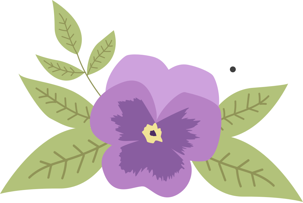 fiore viola del pensiero vettore