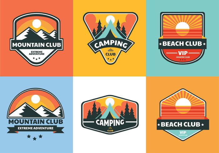 Retro Pack di Badge vettoriale