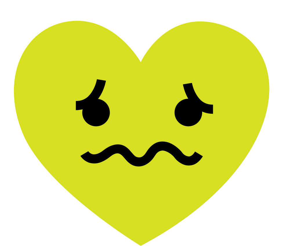 emoji cuore triste vettore