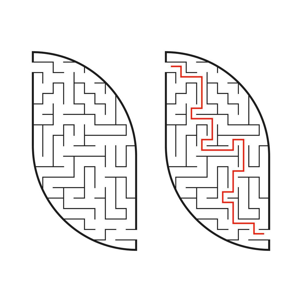 labirinto astratto. gioco per bambini. puzzle per bambini. enigma del labirinto. illustrazione vettoriale