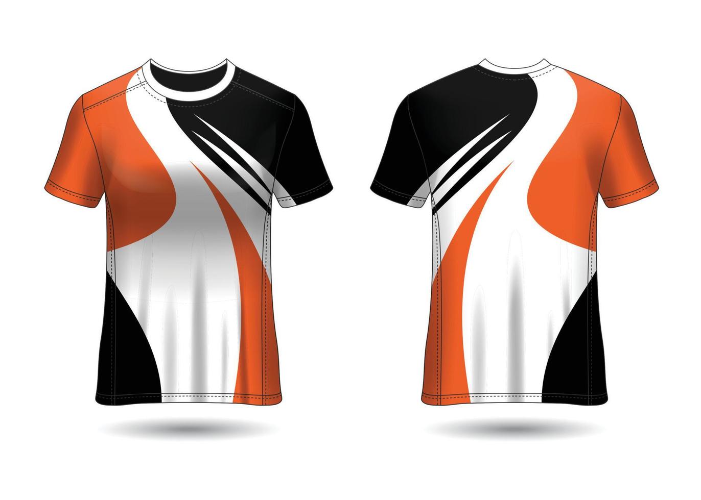 t-shirt design sportivo. maglia da corsa. vista anteriore e posteriore uniforme. vettore