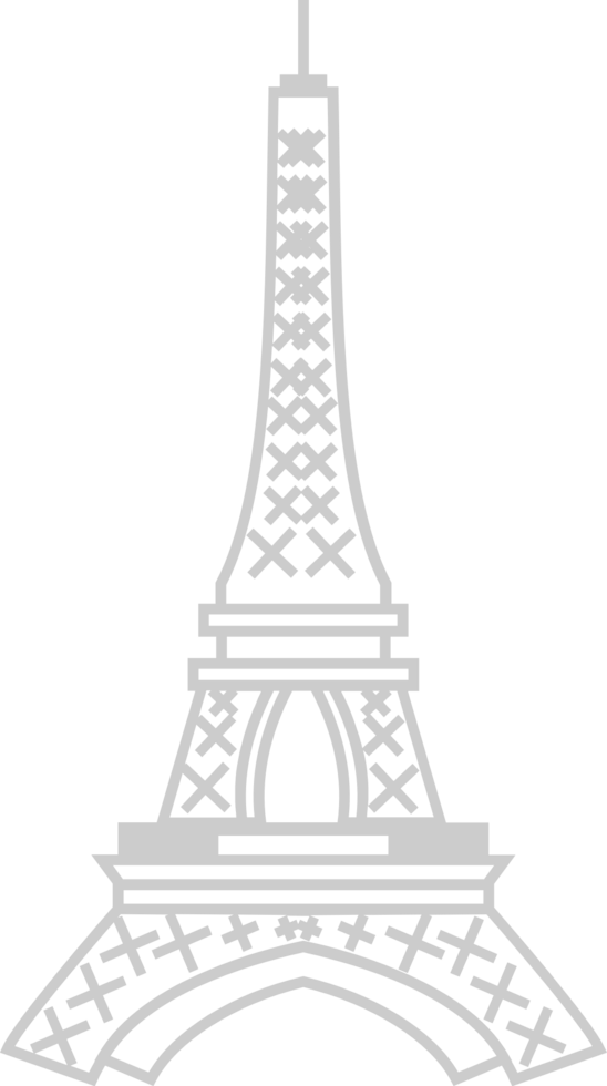 Parigi eiffel Torre semplice icona schema vettore