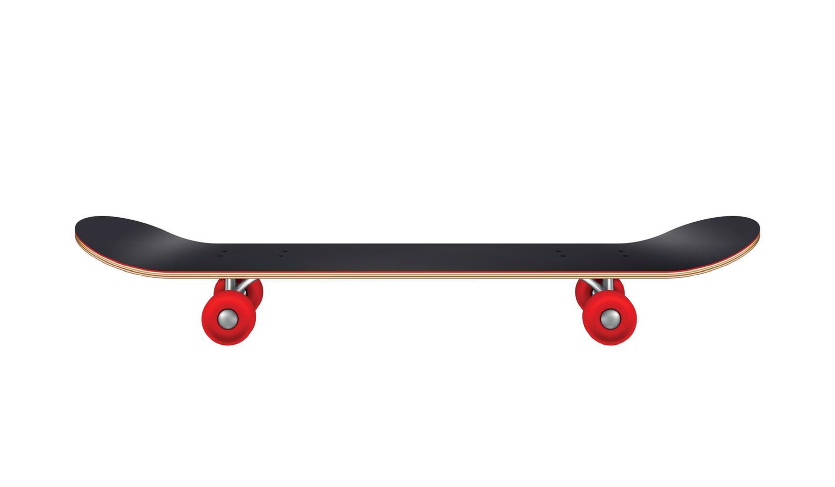 composizione lato skateboard nero vettore