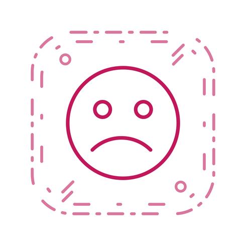 Emoticon triste icona vettoriale