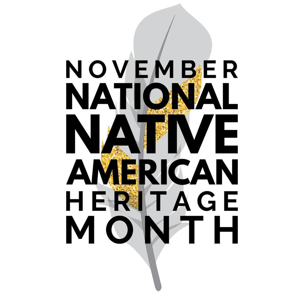 novembre mese nazionale del patrimonio dei nativi americani. illustrazione vettoriale