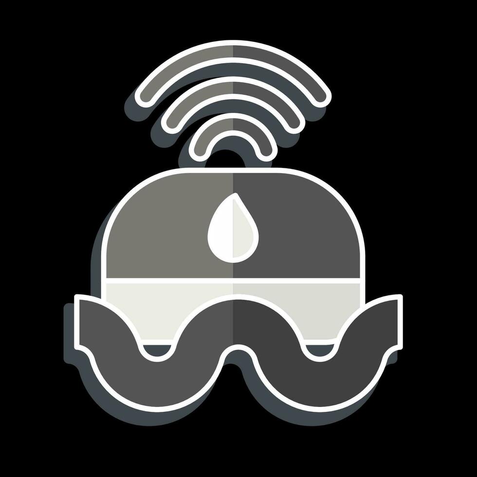 icona alluvione sensore. relazionato per inteligente casa simbolo. lucido stile. semplice design modificabile. semplice illustrazione vettore