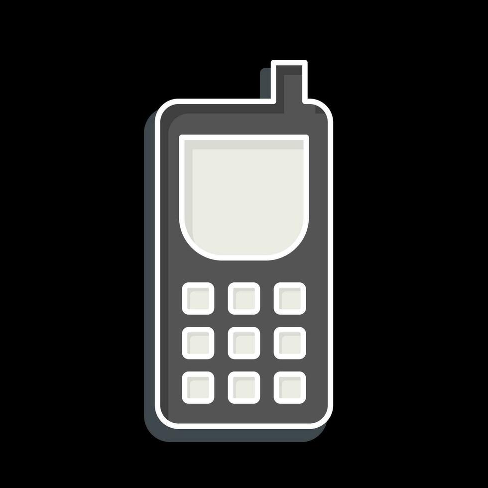 icona satellitare Telefono. relazionato per satellitare simbolo. lucido stile. semplice design modificabile. semplice illustrazione vettore