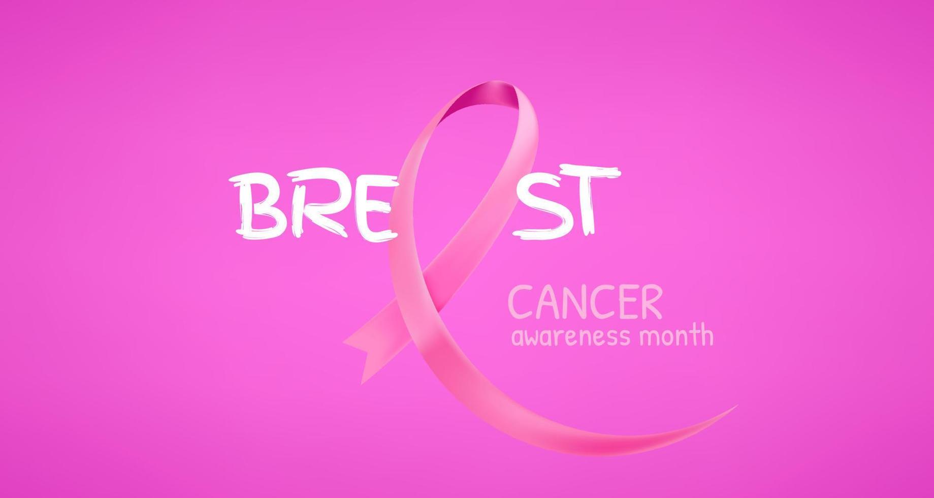 concetto di mese di consapevolezza del cancro al seno vettore