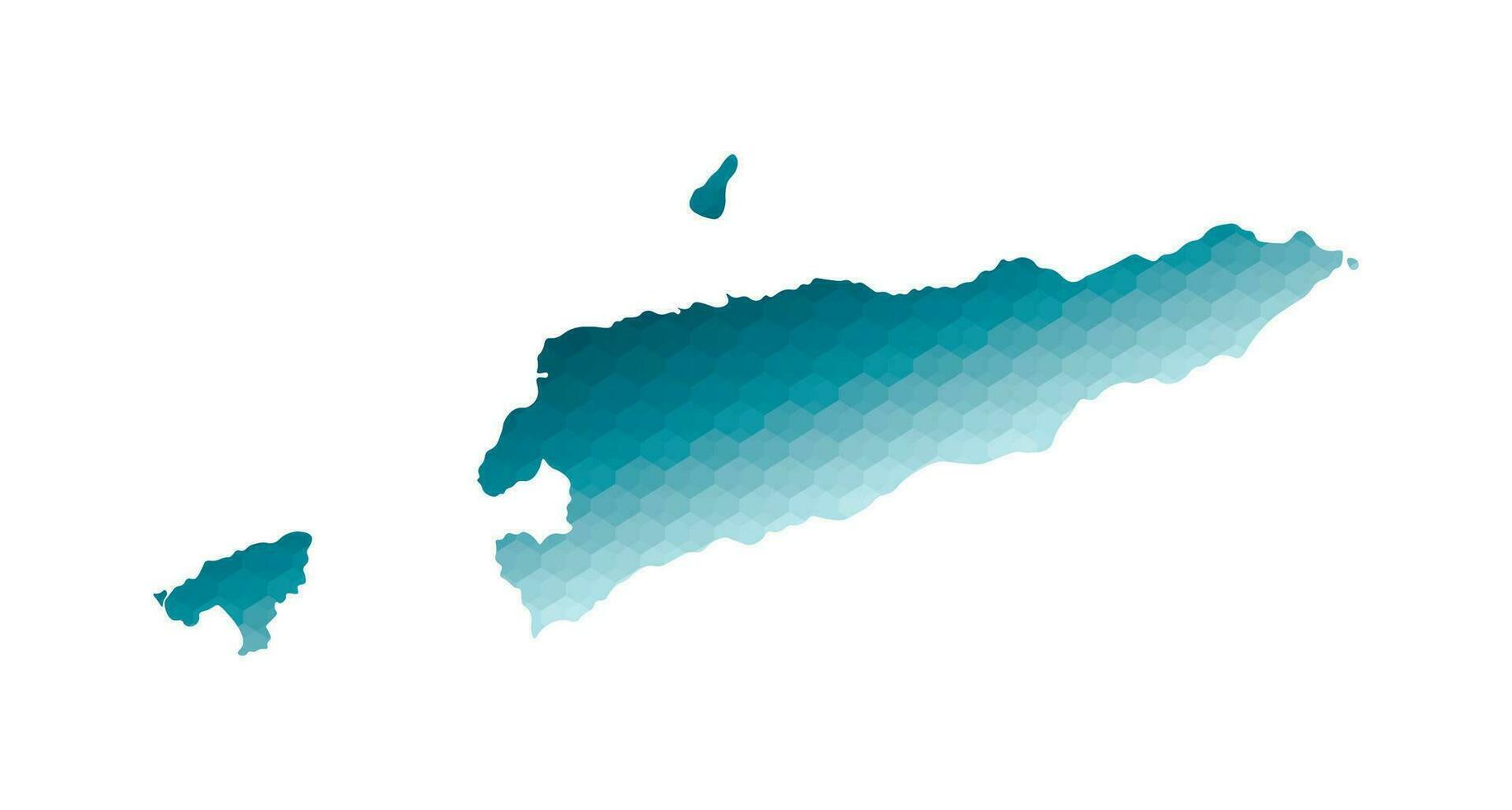 vettore isolato illustrazione icona con semplificato blu silhouette di est timor, timor leste carta geografica. poligonale geometrico stile. bianca sfondo.