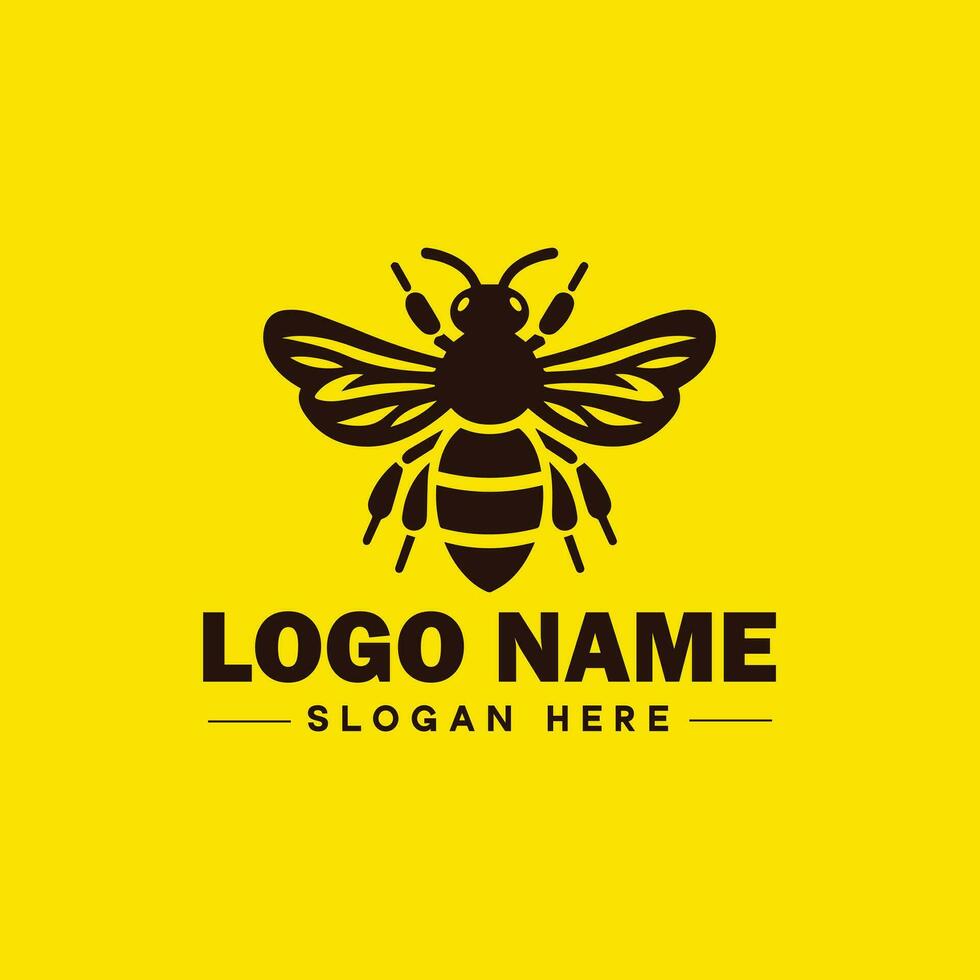 ape logo insetto miele ape moderno minimalista attività commerciale logo icona modificabile vettore