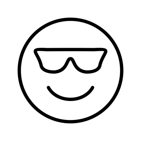 icona di vettore di emoji cool