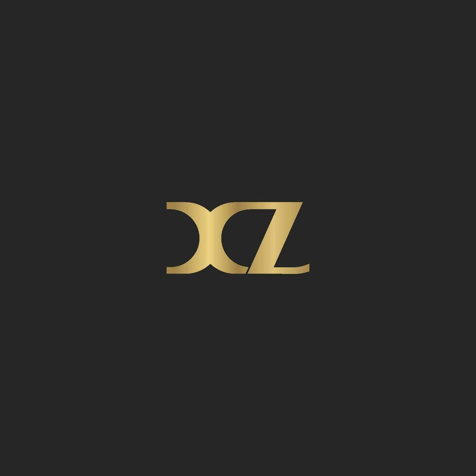 alfabeto lettere iniziali monogramma logo xz, zx, xez vettore