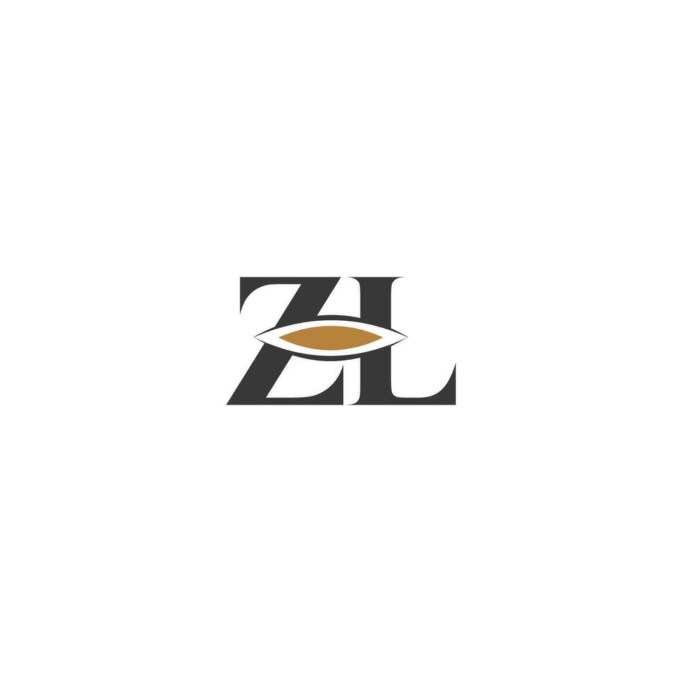 alfabeto iniziali logo zl, lz, z e l vettore