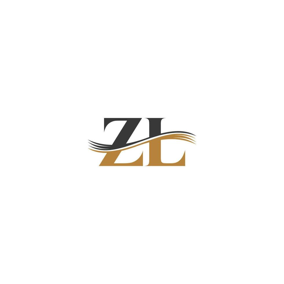 alfabeto iniziali logo zl, lz, z e l vettore