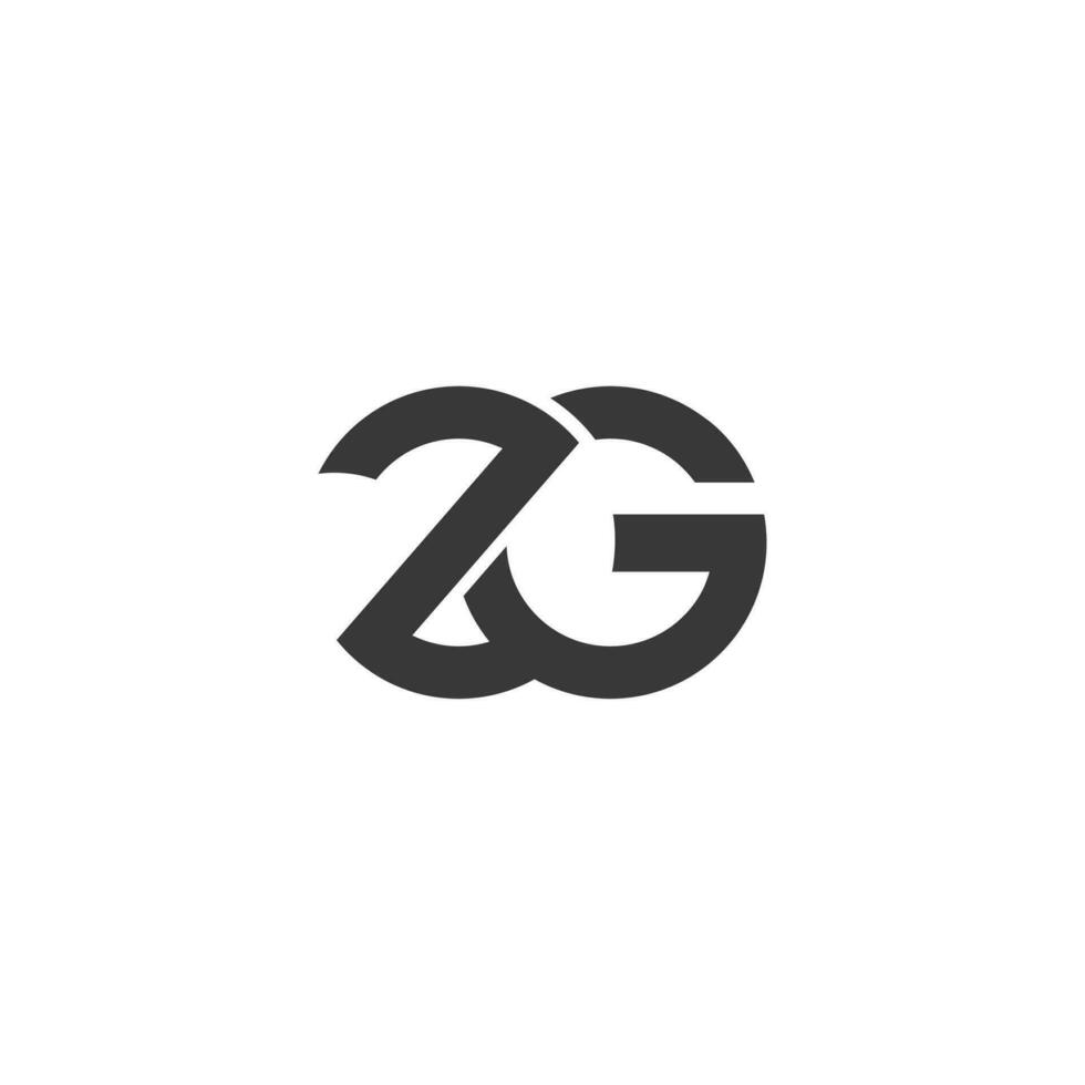 gz, zg, g e z astratto iniziale monogramma lettera alfabeto logo design vettore