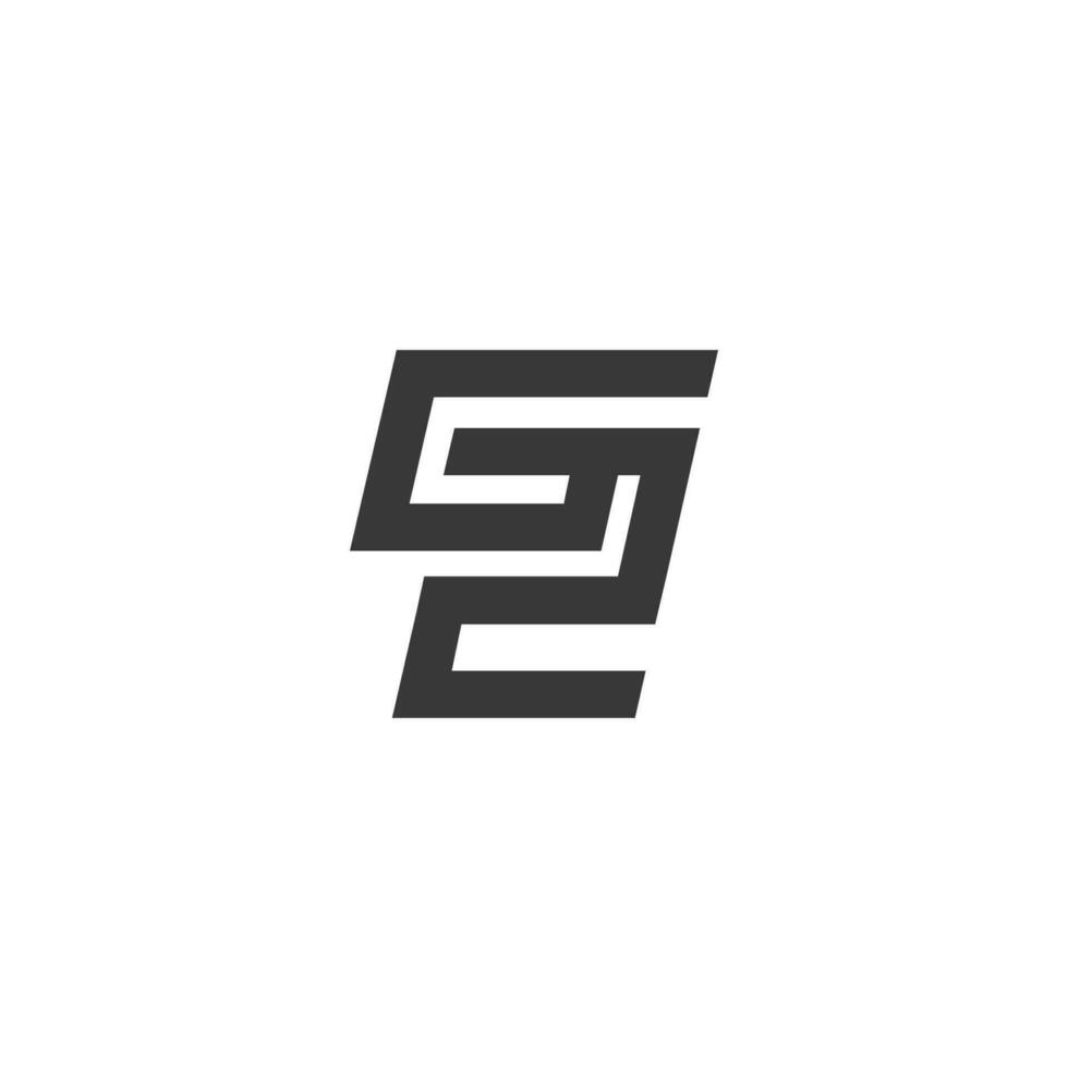 gz, zg, g e z astratto iniziale monogramma lettera alfabeto logo design vettore