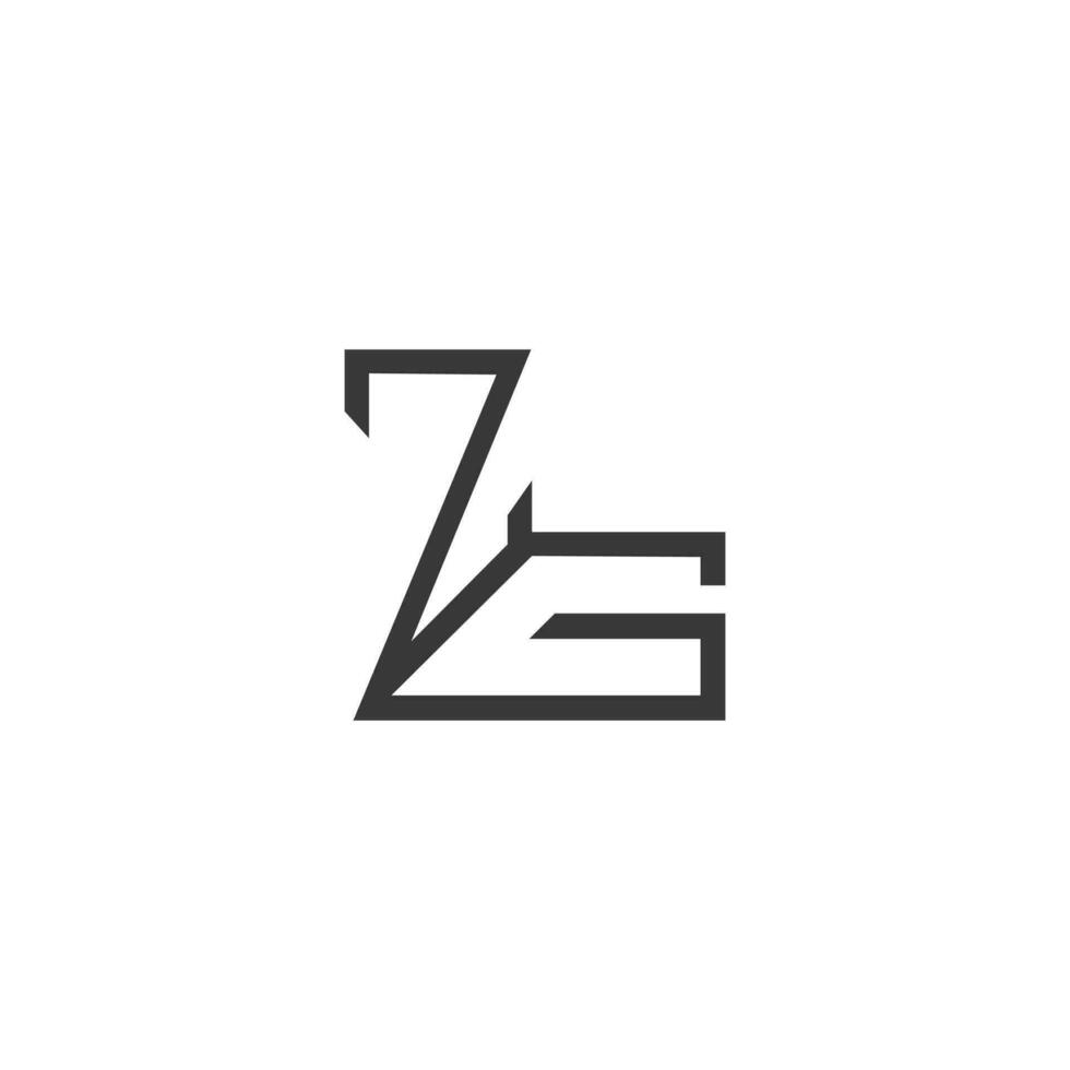 gz, zg, g e z astratto iniziale monogramma lettera alfabeto logo design vettore