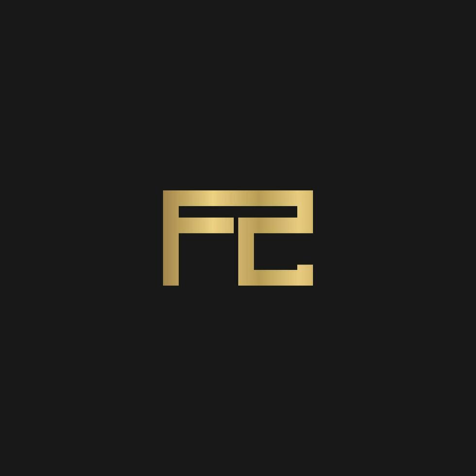alfabeto lettere iniziali monogramma logo fz, zf, f e z vettore