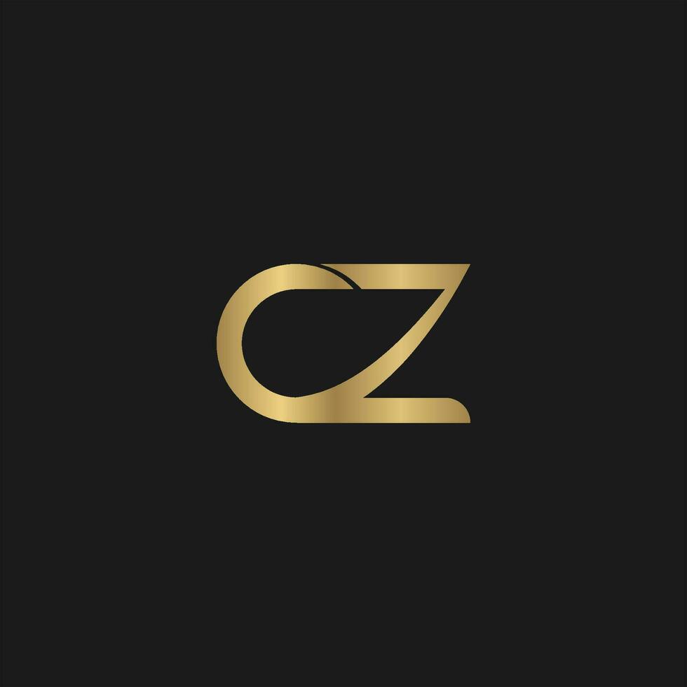 cz, zc, c e z astratto iniziale monogramma lettera alfabeto logo design vettore