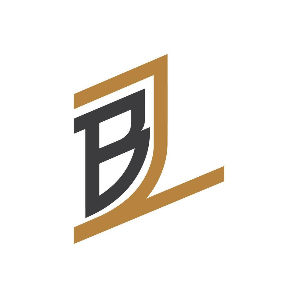 alfabeto lettere iniziali monogramma logo bz, zb, z e B vettore