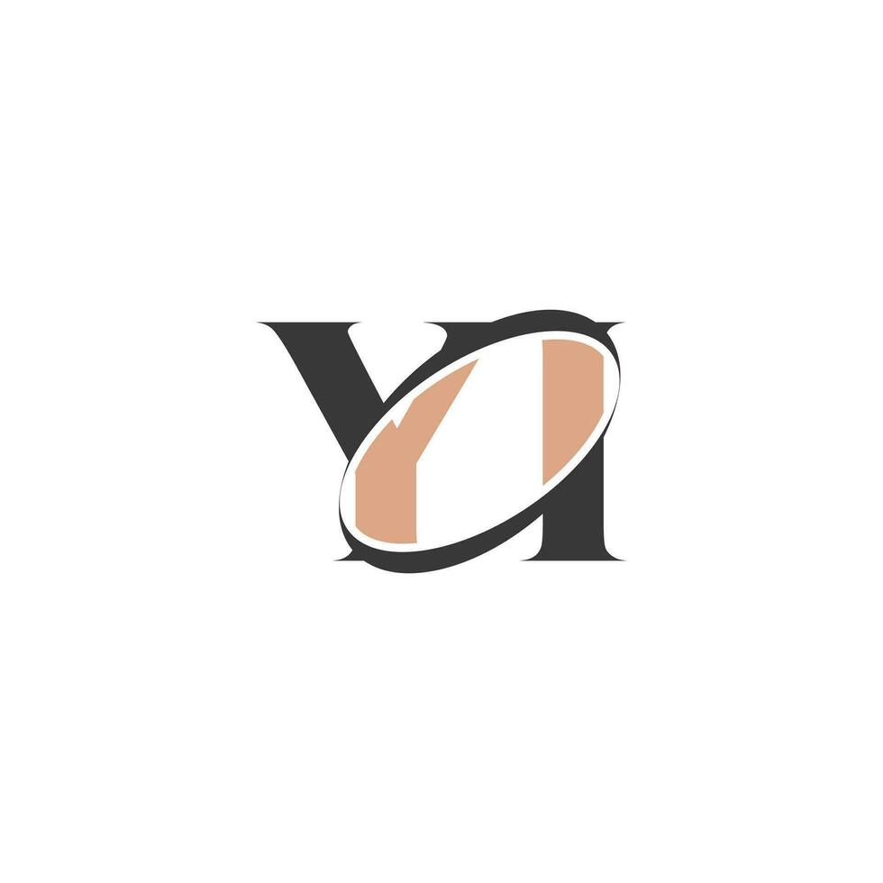 alfabeto lettere iniziali monogramma logo yi, iy, y e i vettore
