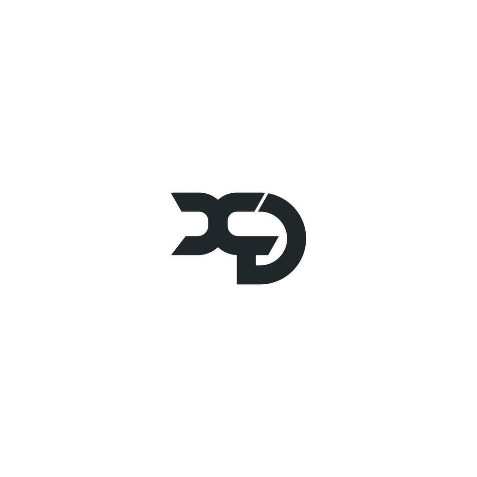 dx, xd, d e X astratto iniziale monogramma lettera alfabeto logo design vettore