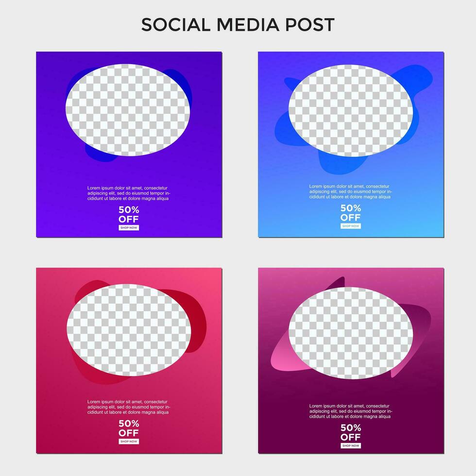 astratto sociale media bandiera modello i saldi impostare. modificabile copertina design promozione vendita vettore