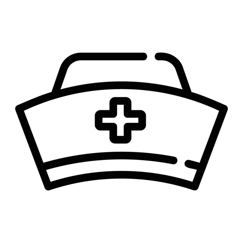 infermiera linea icona sfondo bianca vettore